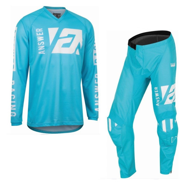 Answer Racing Answer syncron merge motocross pant & jersey kit astana/white